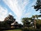 The Tenshu (keep tower) of the Matsue Castle (æ¾æ±ŸåŸŽå¤©å®ˆ) under sunset in Matsue City, Shimane, JAPAN